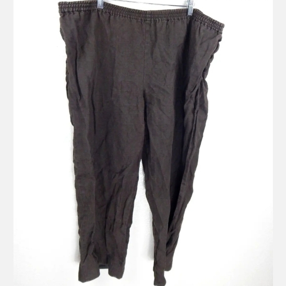 Eskandar Linen Pull On Pants - Picture 1 of 3